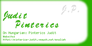 judit pinterics business card